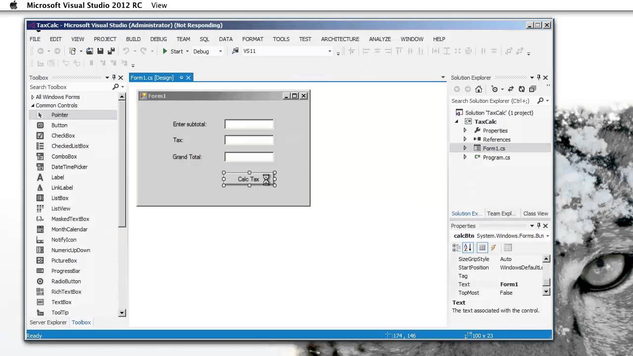building a windows forms c# application using visual studio for mac